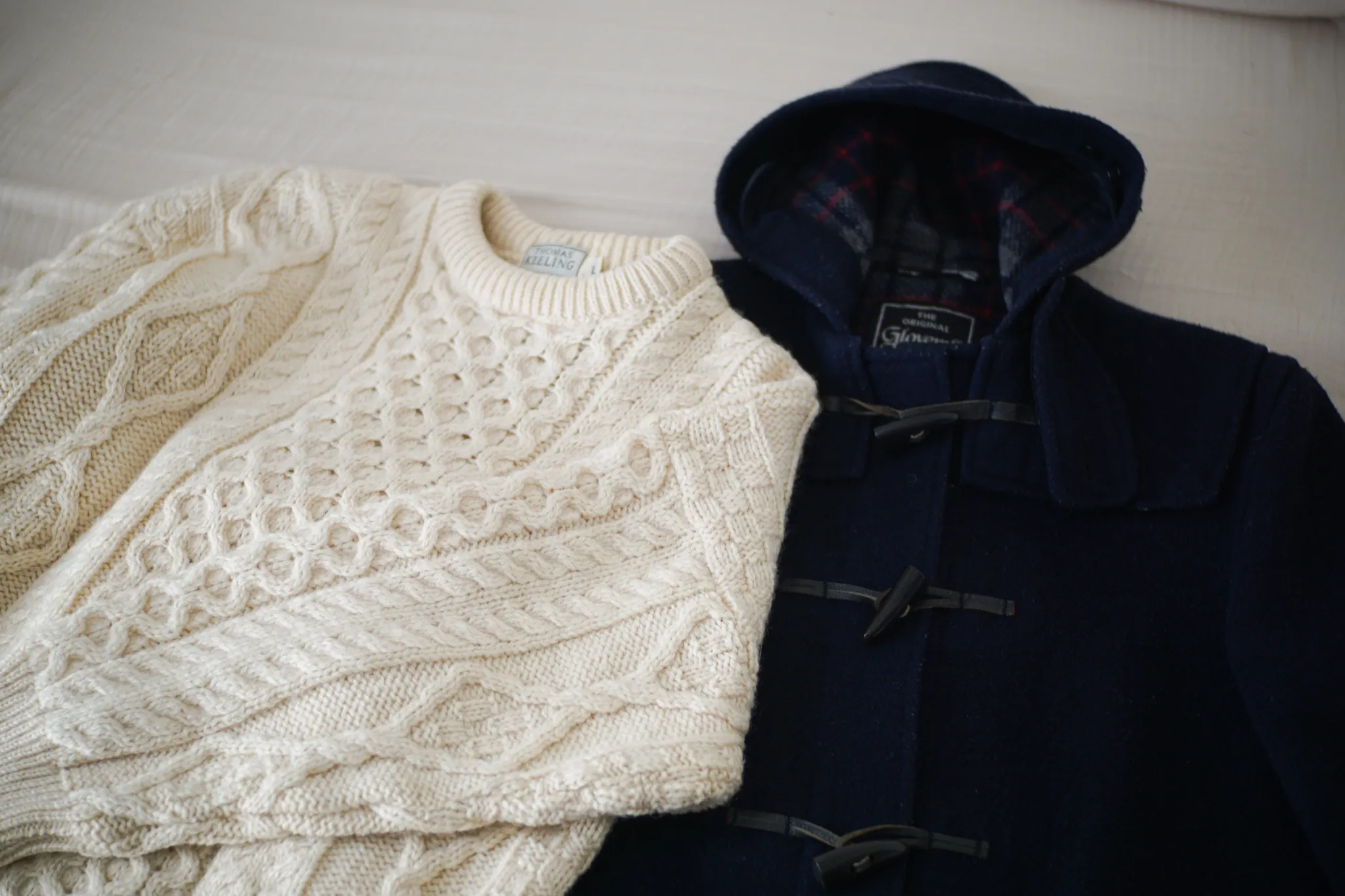 ニットとウールコート