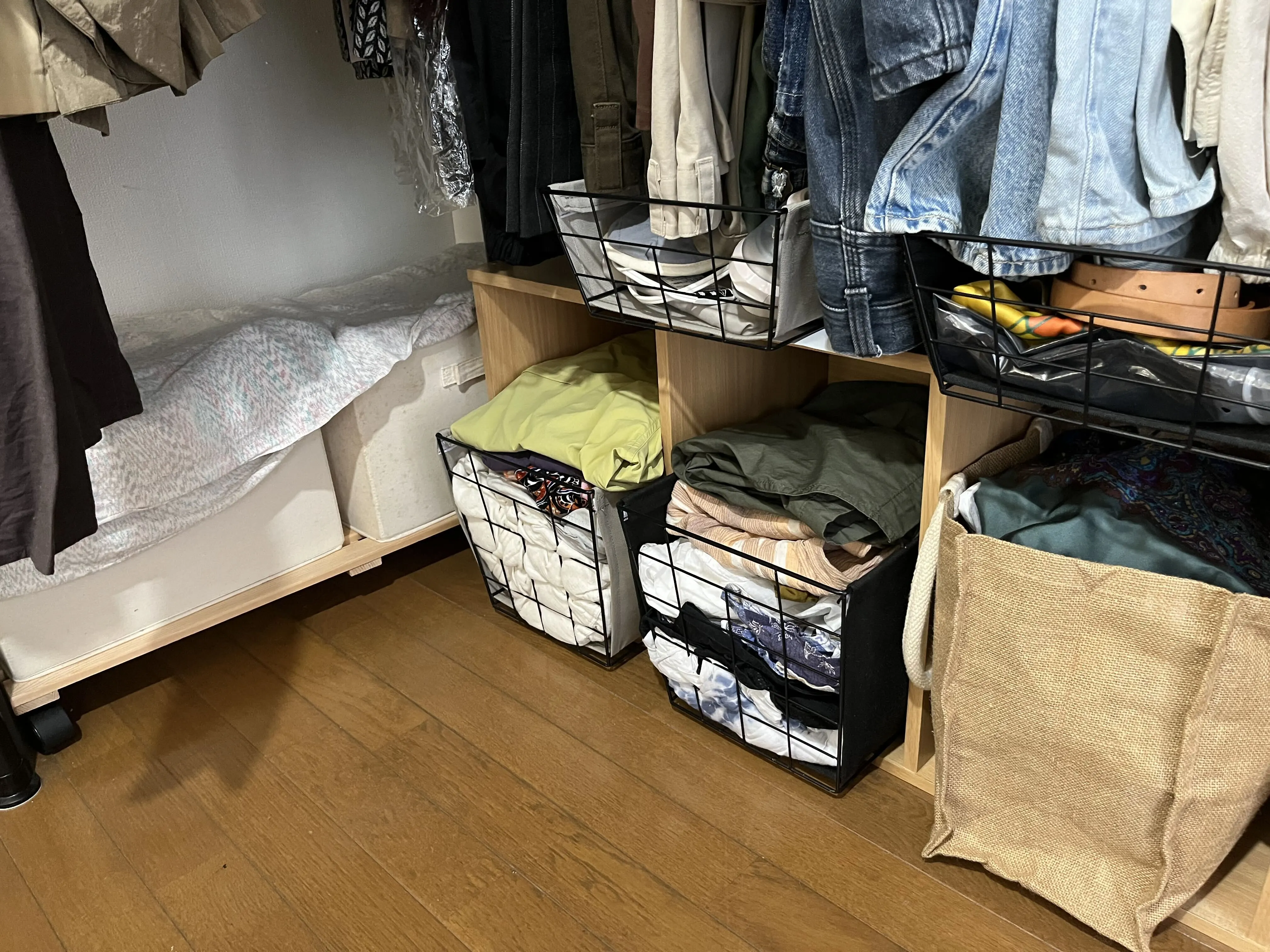 コーナーカラーボックスすのこ収納