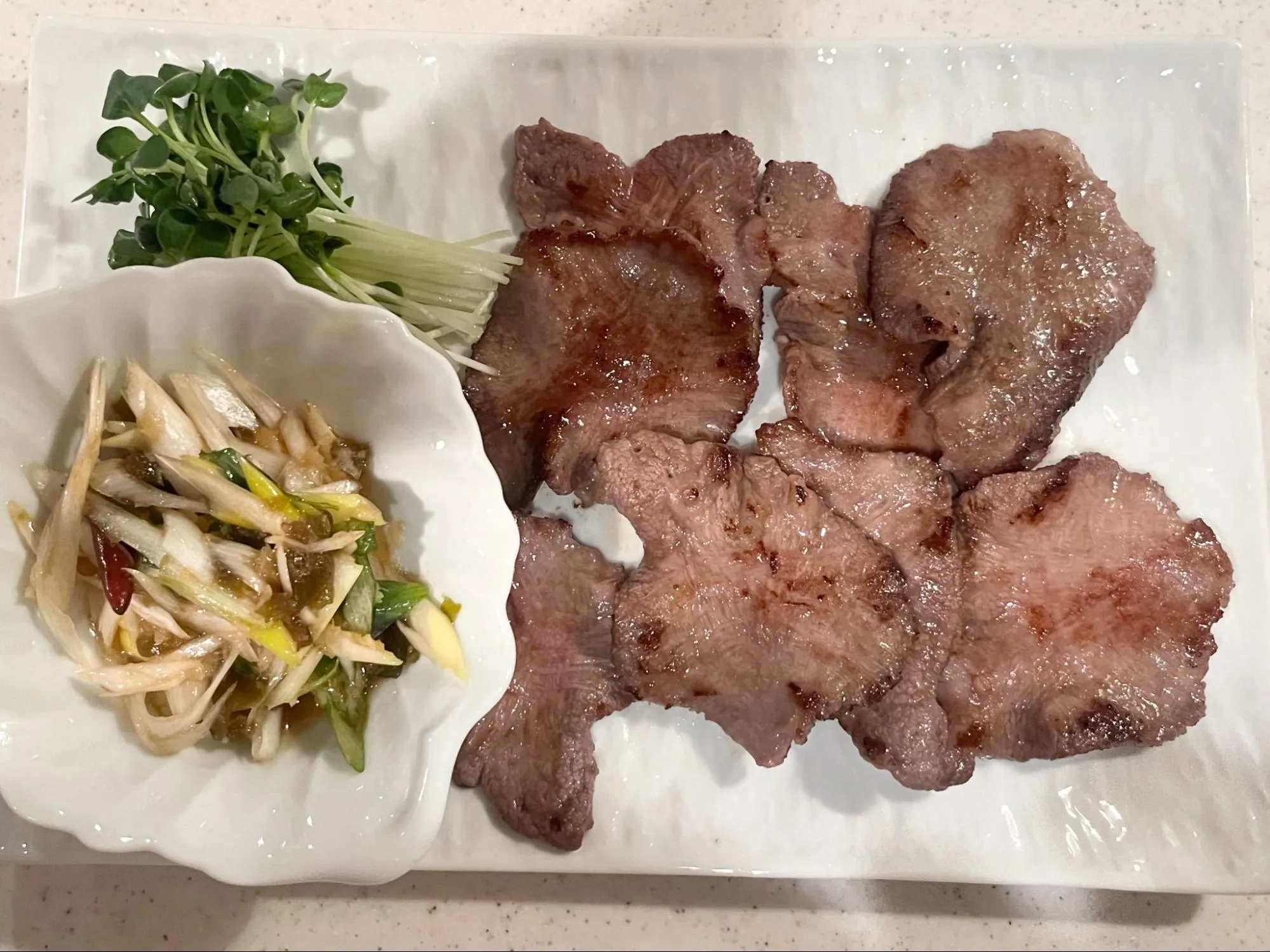 牛タンスライスの調理後の画像