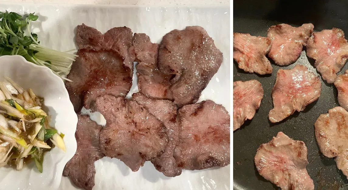 牛タンの調理工程