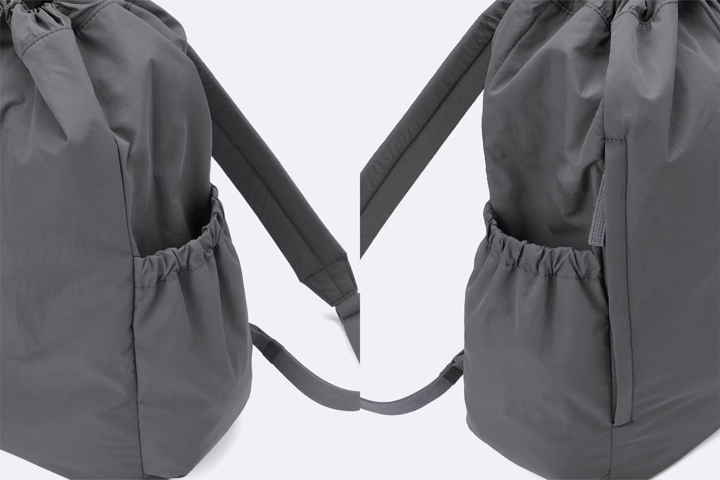 GUソフトナイロンバックパックサイドポケット