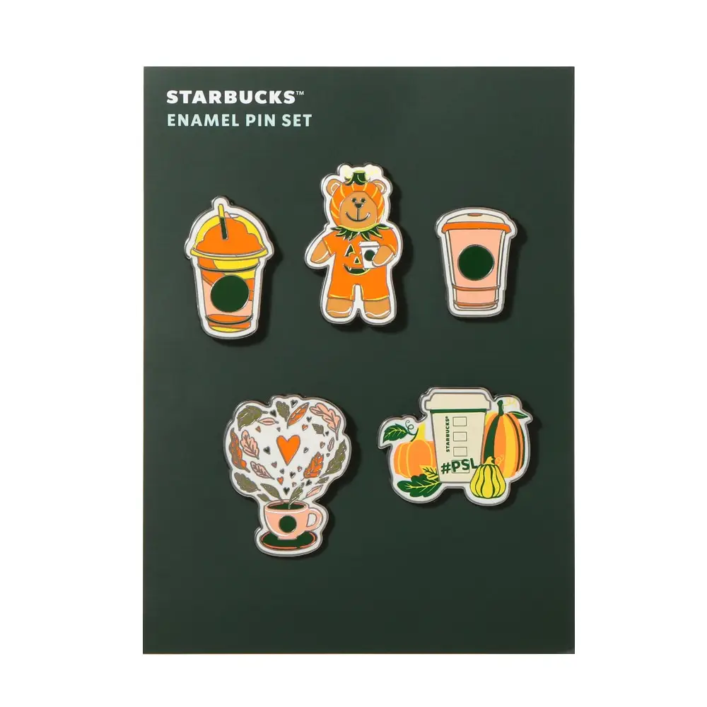 ピンバッジセットベアリスタパンプキンスパイスラテ