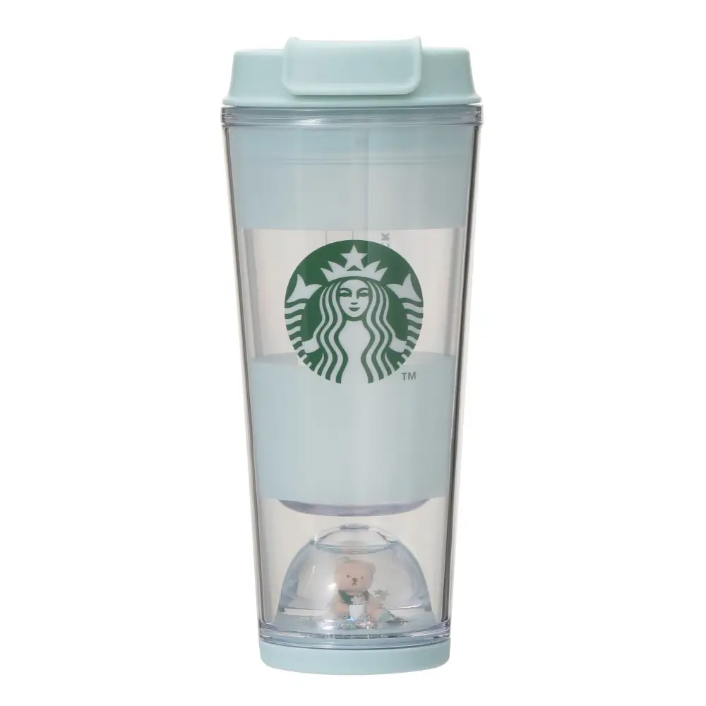 ジェラピケベアスノードームボーダータンブラーミントグリーン