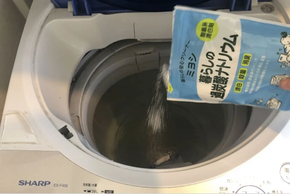 洗濯槽の黒カビ掃除