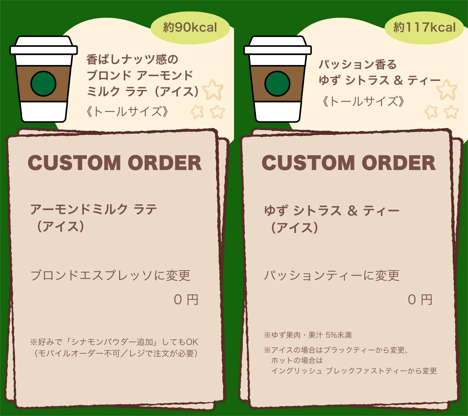 スタバ低カロリーカスタムビバレッジ2