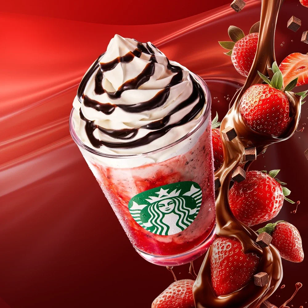 イチゴチョコレートフラペチーノ