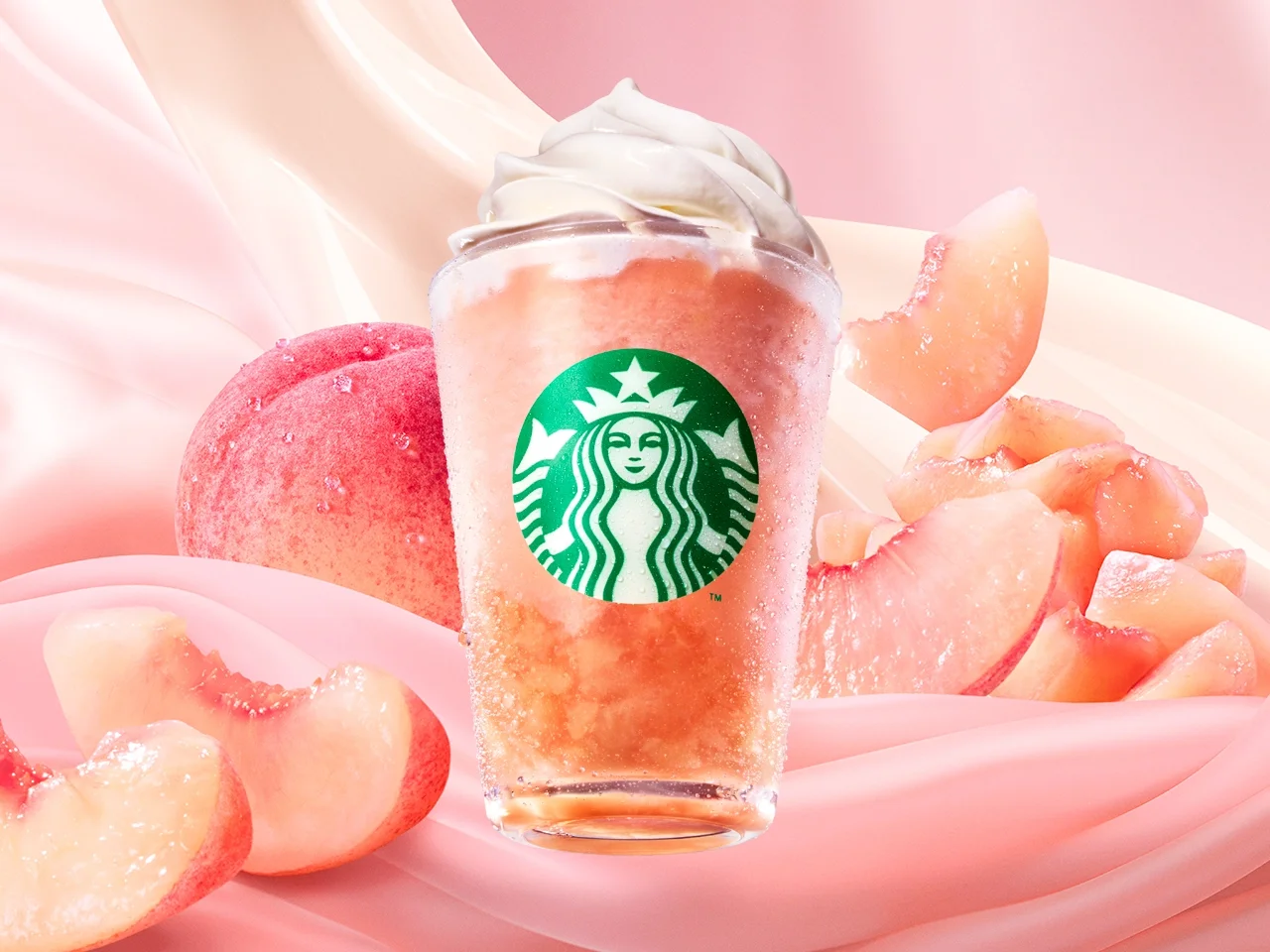 ピーチ&ピーチミルクフラペチーノ