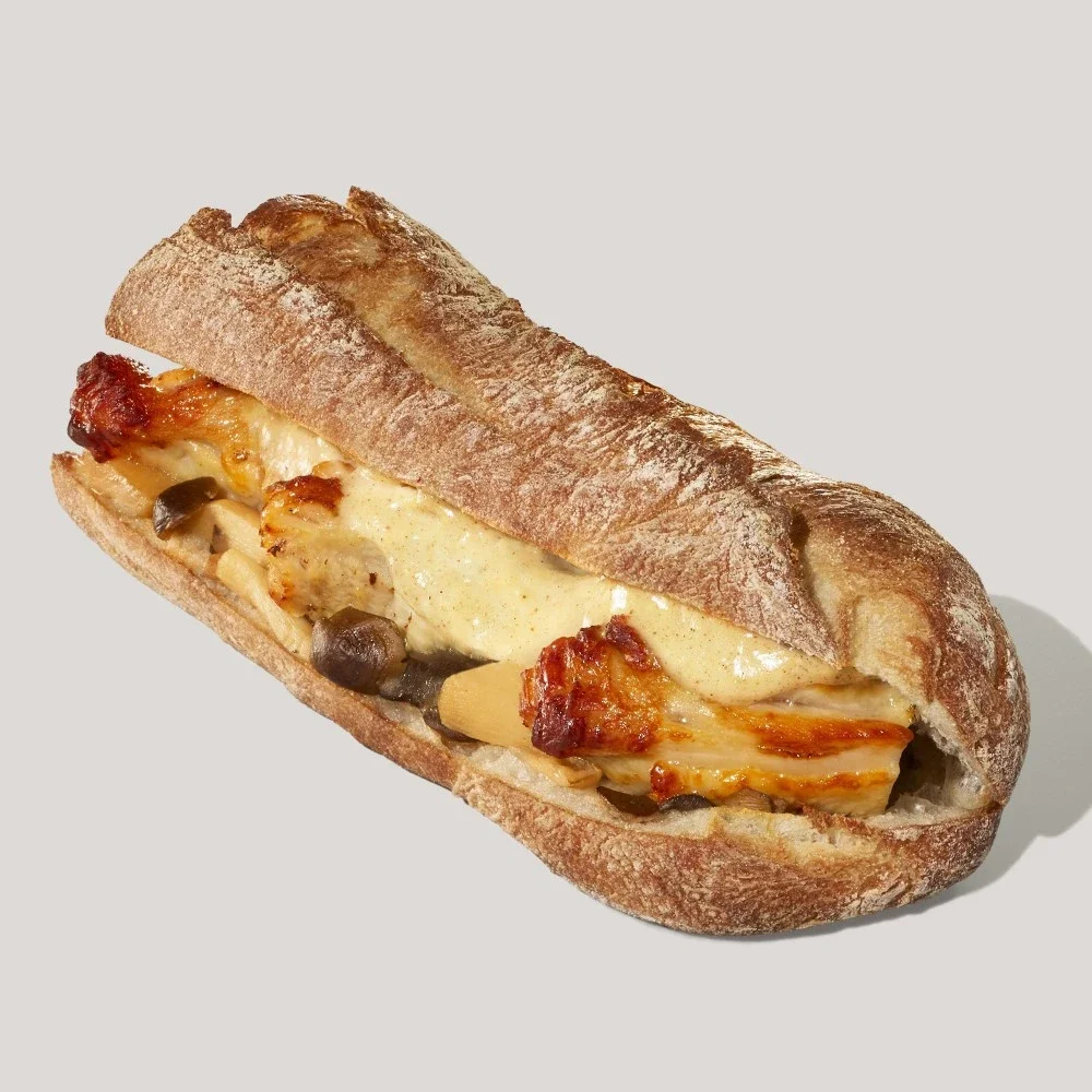 3種のきのこ&ローストチキンスターバックスバゲットサンド
