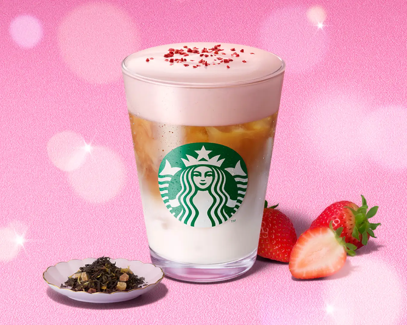 ジョイフルメドレーストロベリークリーミーティーラテ