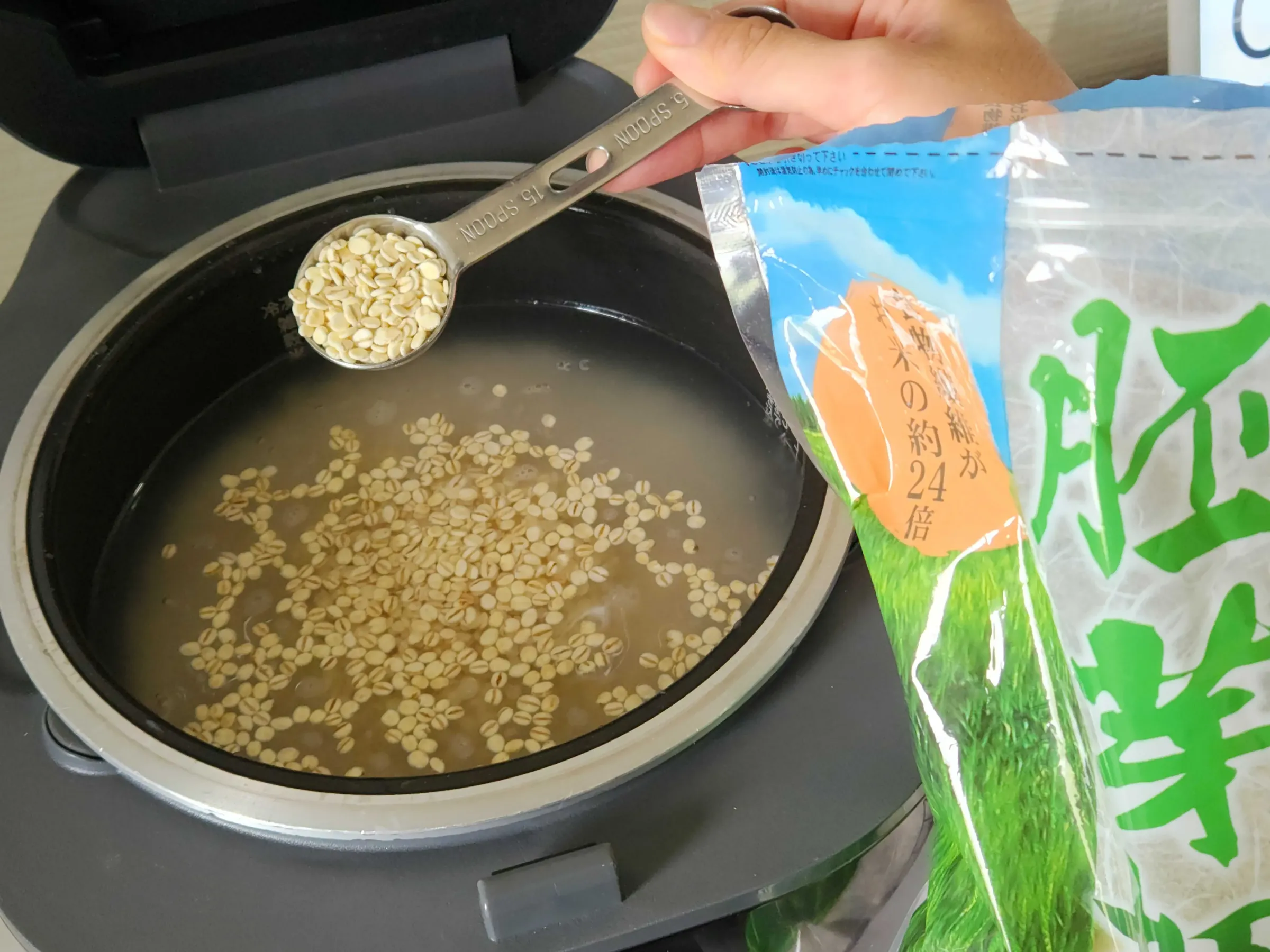 胚芽押麦炊き方
