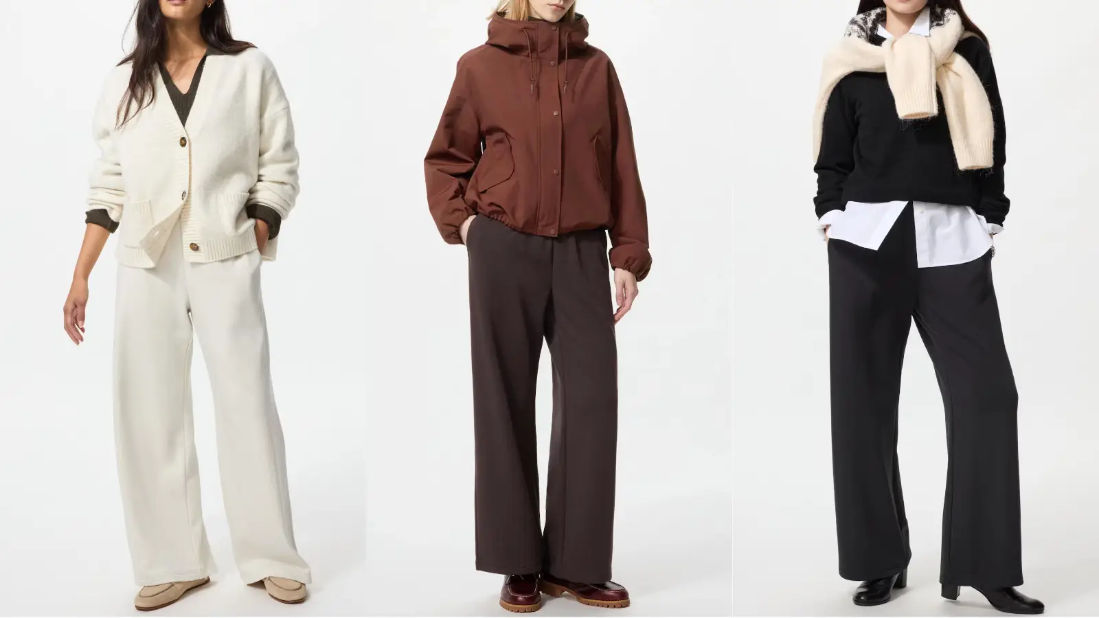 ウォームフリースストレートパンツ