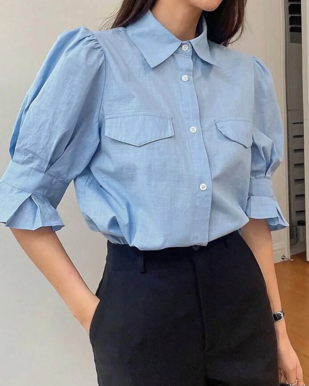 コットン素材トップス