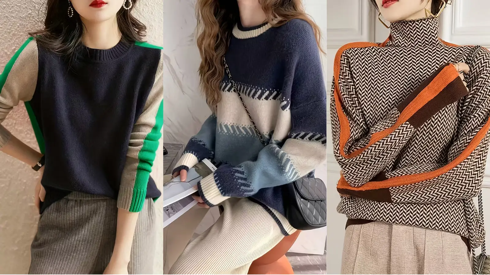 Temu個性派ニット