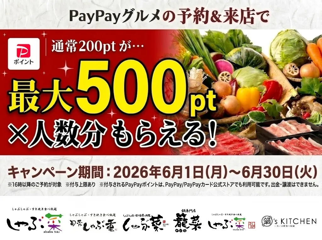 しゃぶ菜 クーポン