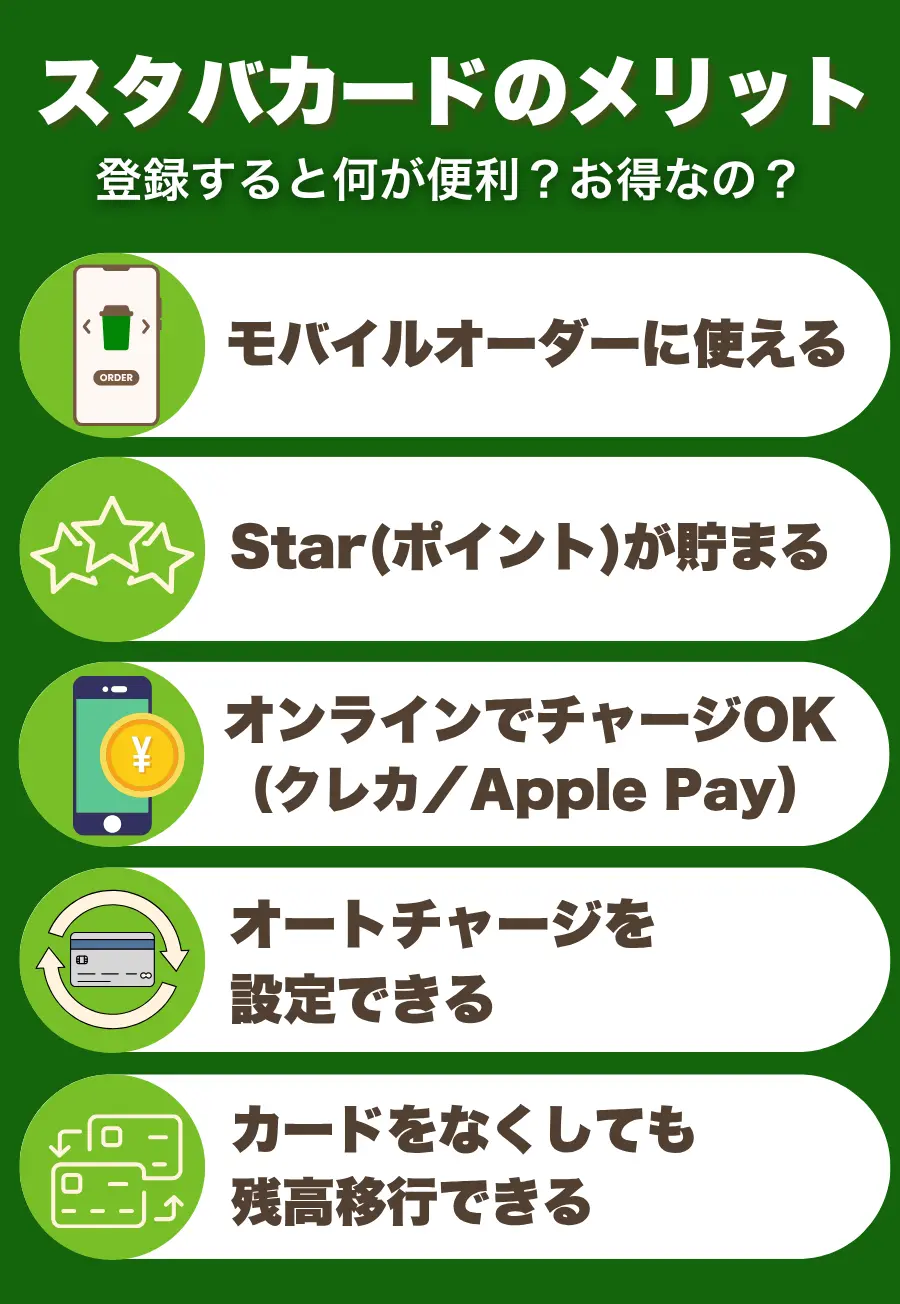 スタバカード登録のメリット