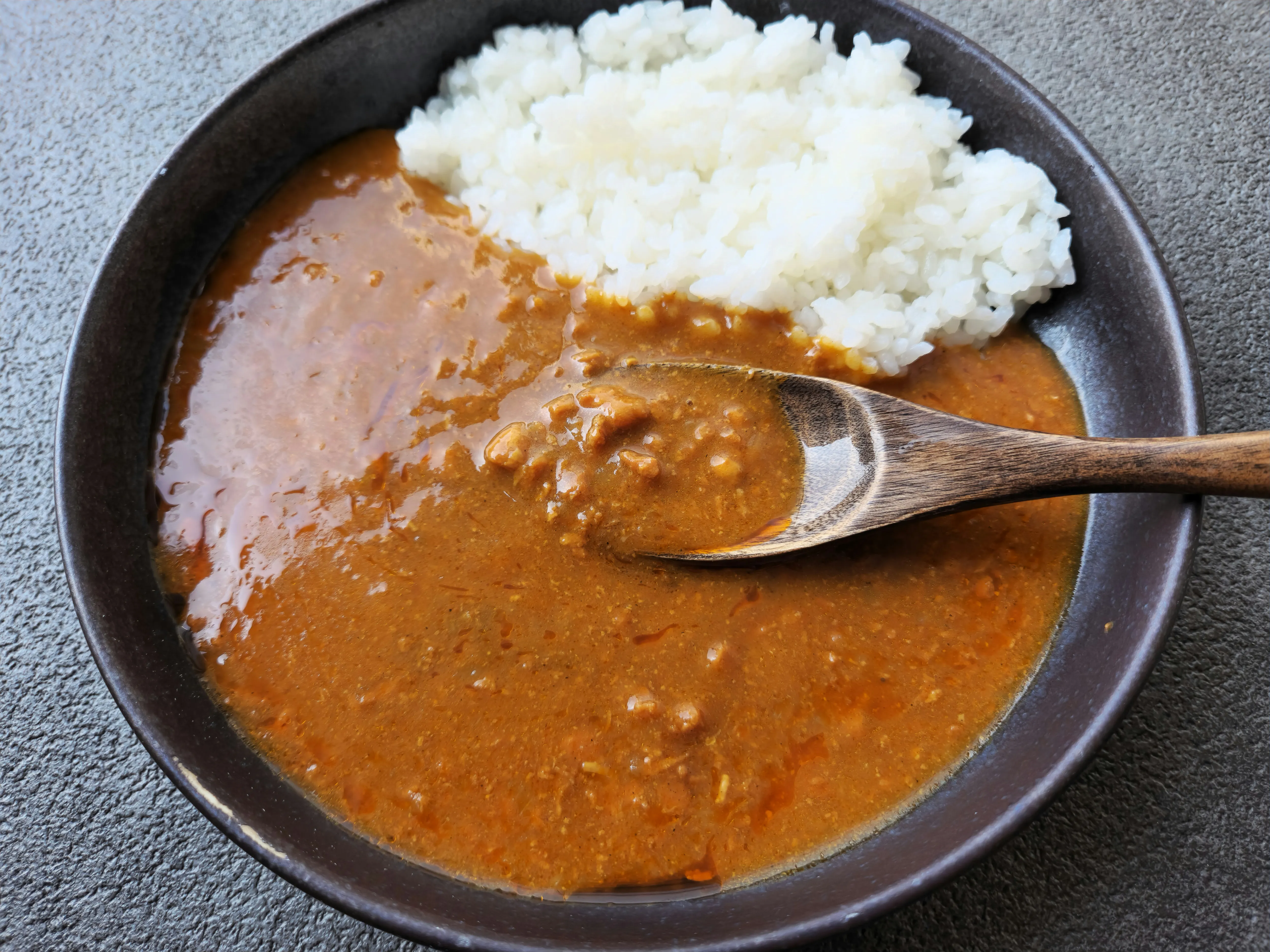 無印キーマカレー盛り付け