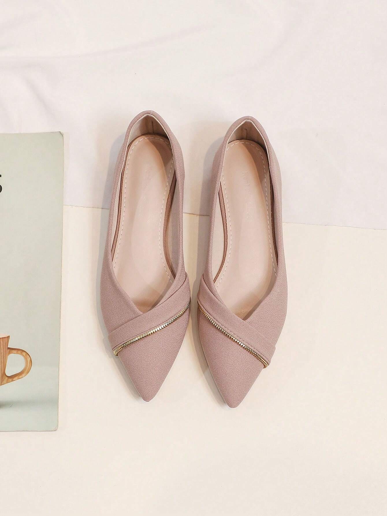 レディースバレエフラットフレンチスタイルシューズ