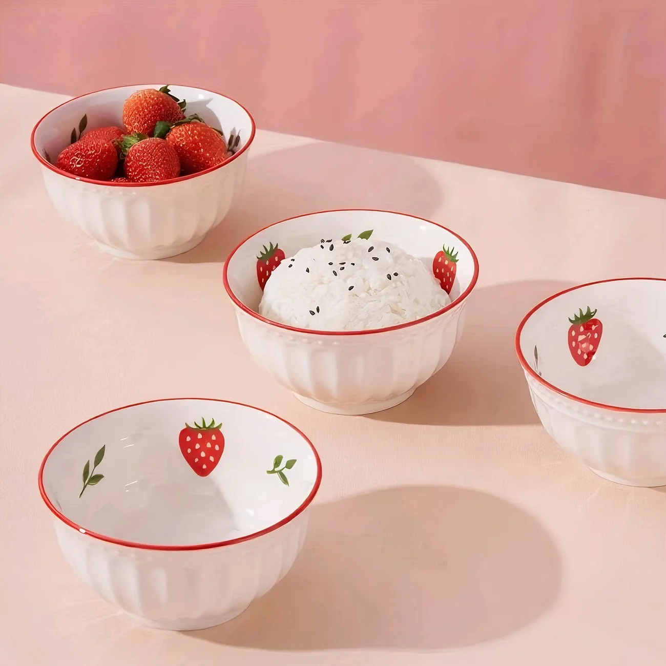 ストロベリーセラミックボウル