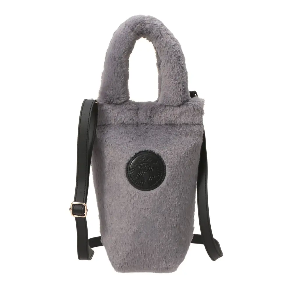ボトルショルダーバッグファーグレー