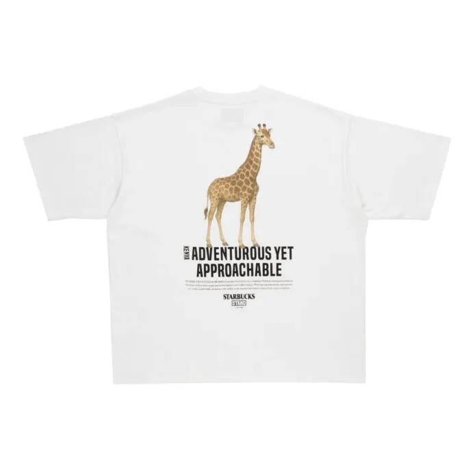 アニマルプリントTシャツジラフホワイト