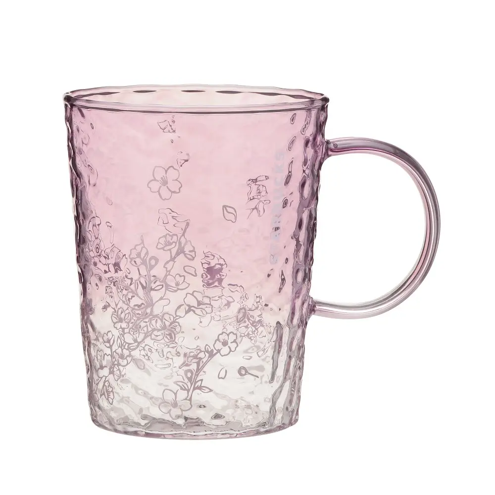 SAKURA2025耐熱グラスマグピンクグラデーション355ml