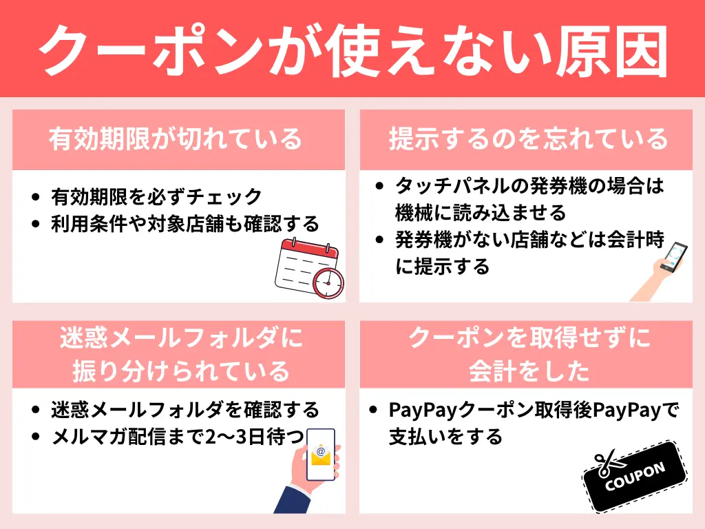 なか卯クーポンが使えない原因