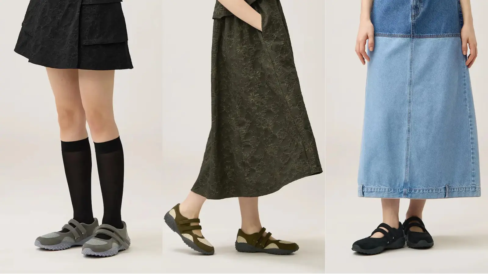 ダブルストラップバレエスニーカー