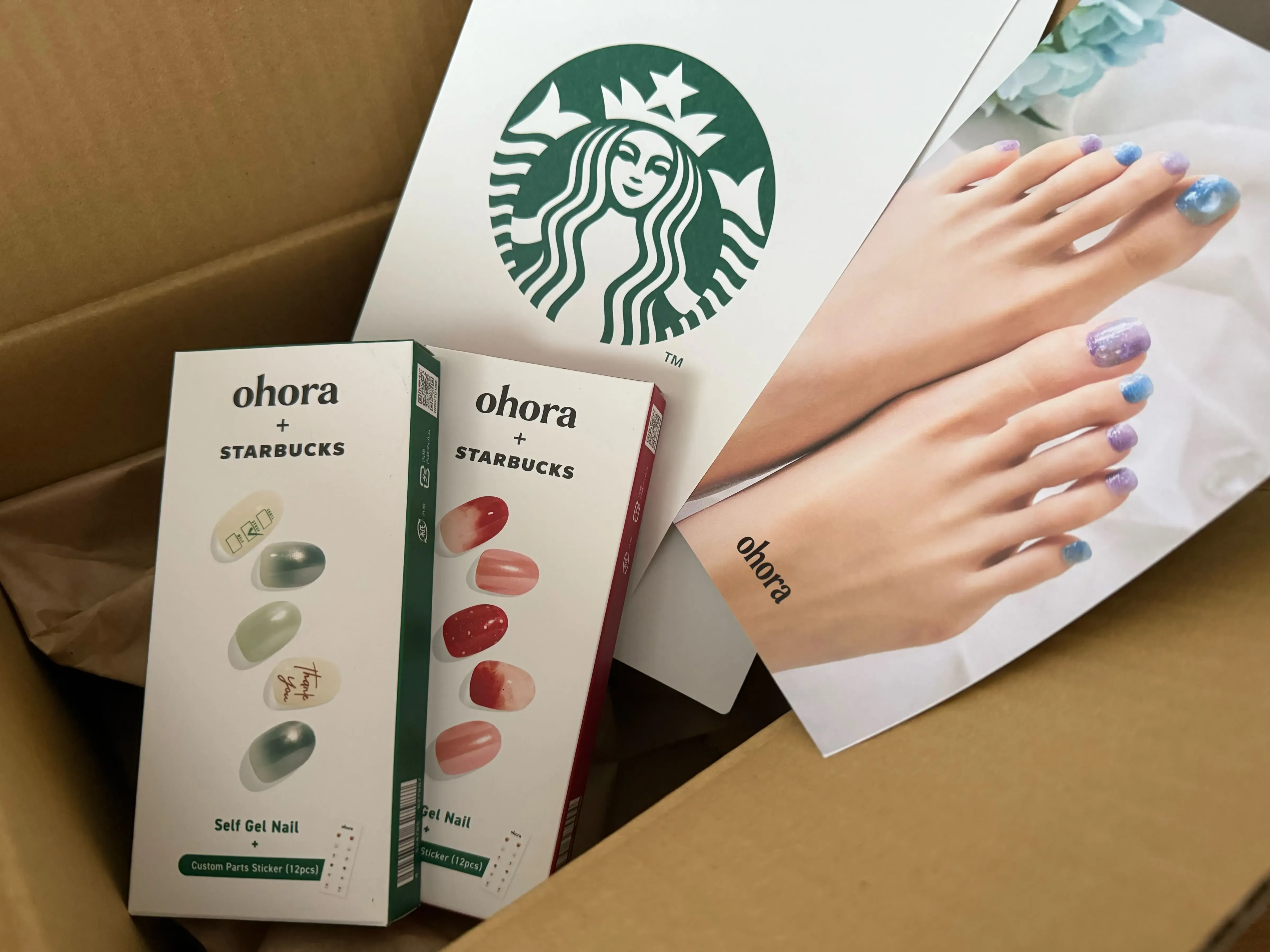 スタバからネイル！？【5/11発売】ohoraコラボのジェルタイプシールが