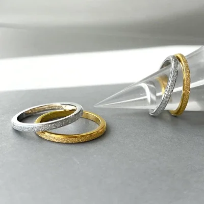 グリッターサンドステンレスリング