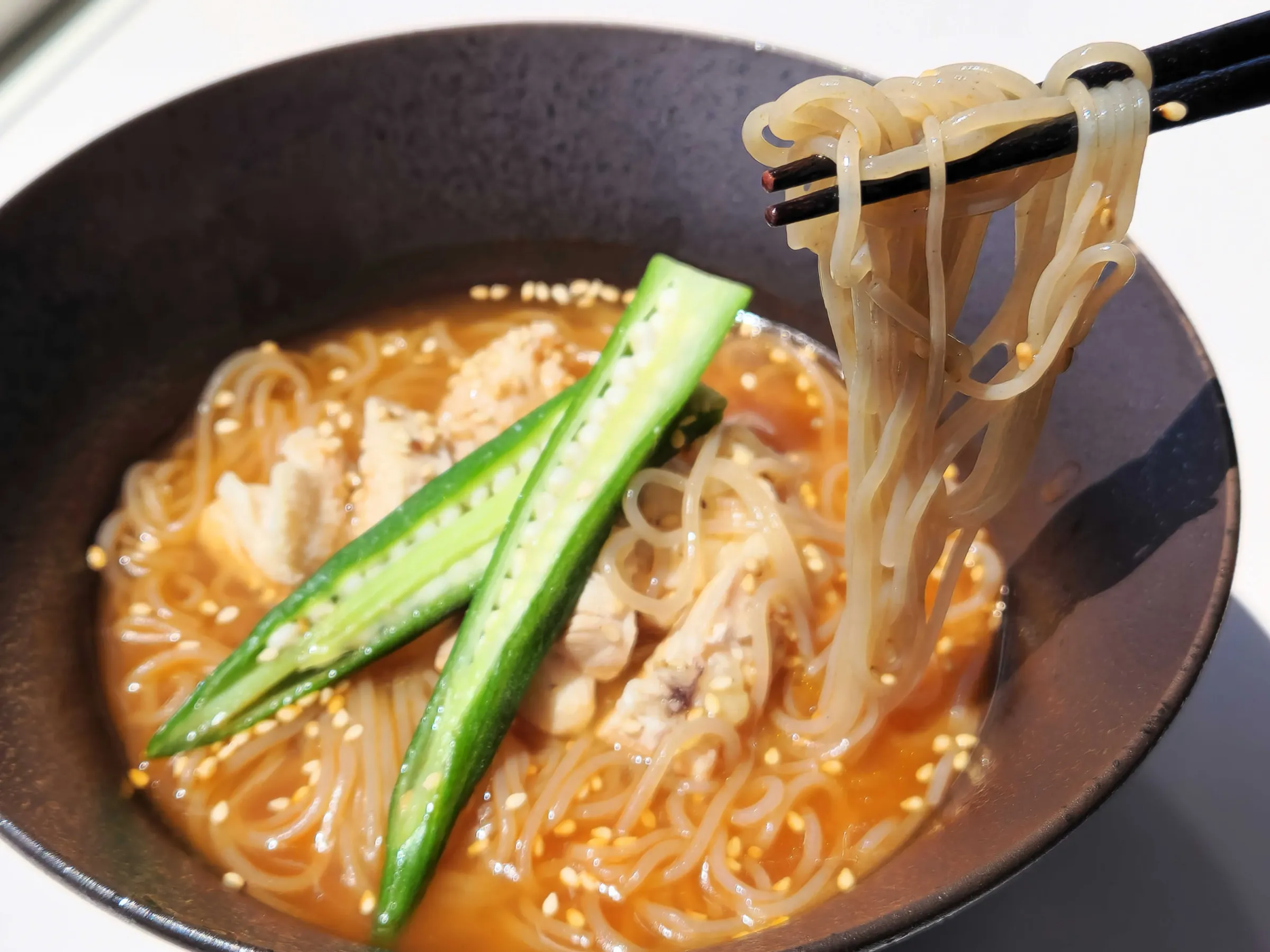 トマト冷麺実食