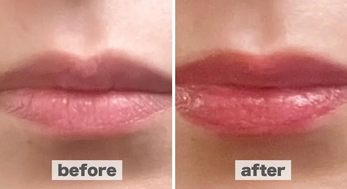 ウォーターグラスティントのメイク後の様子