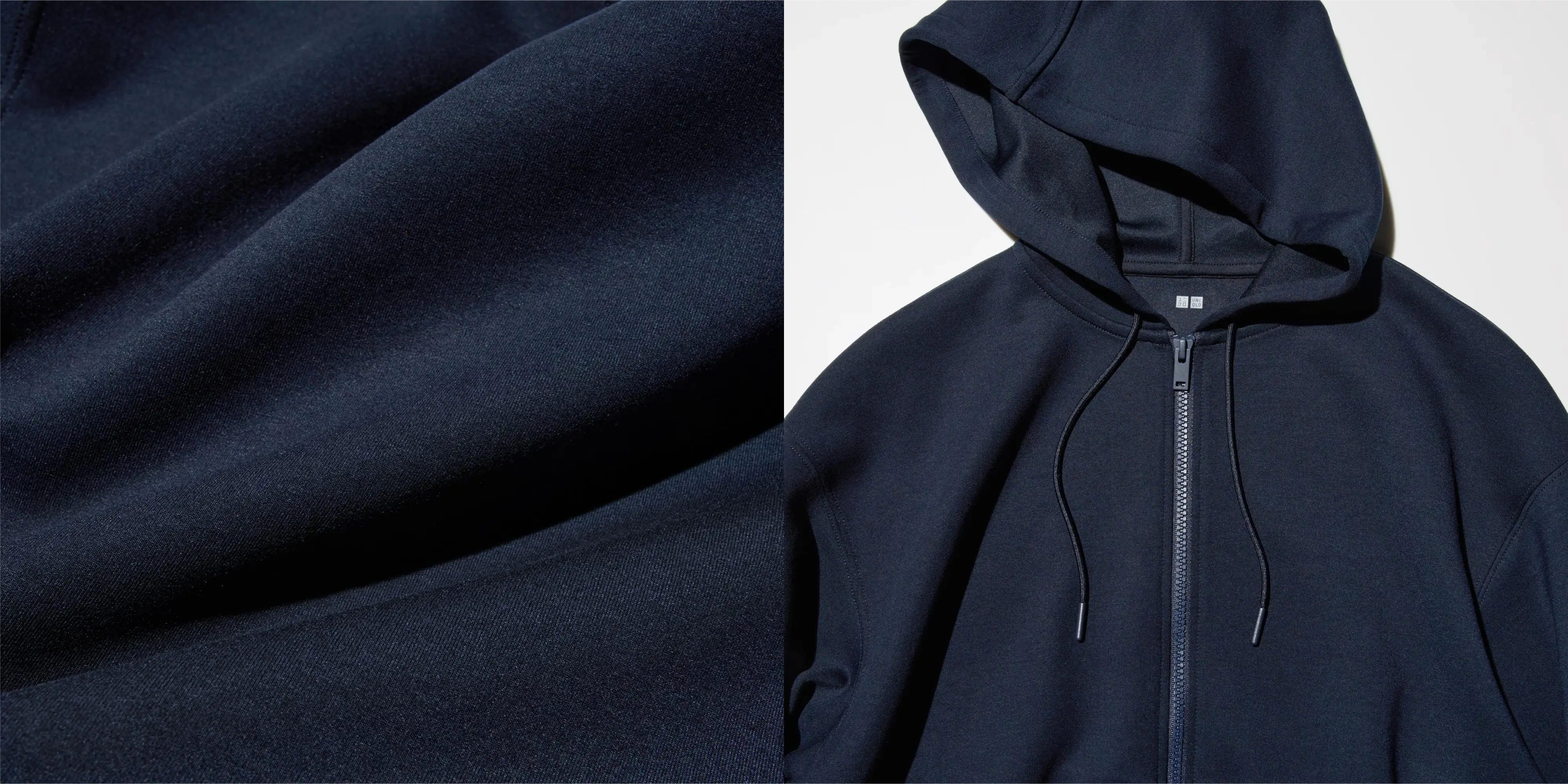 ユニクロドライスウェットフルジップパーカ生地