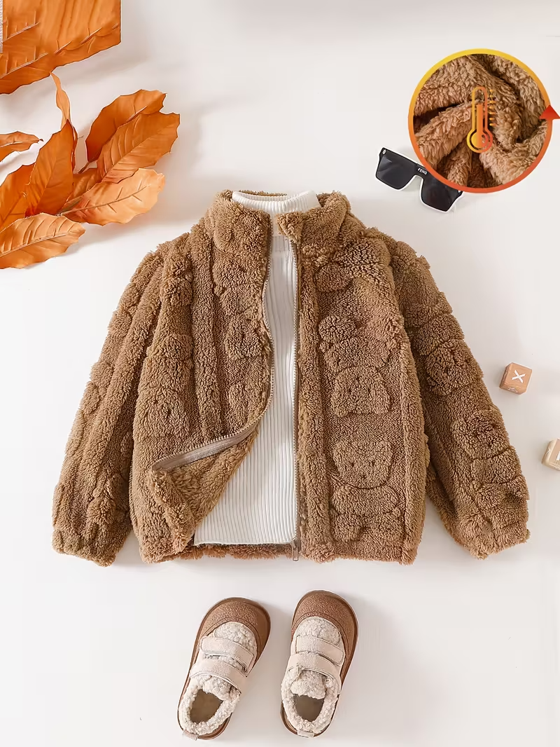 ジッパー付きフリースジャケット