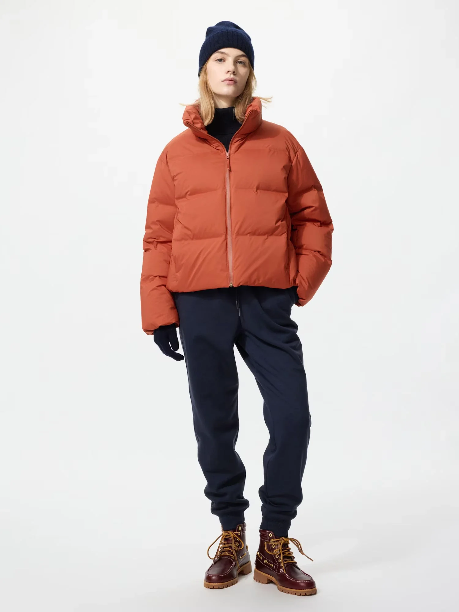 ユニクロヒートテックボアスウェットパンツネイビー