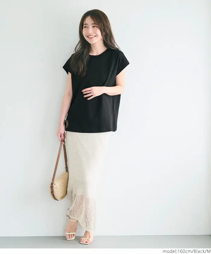 スムースフレンチスリーブTシャツ