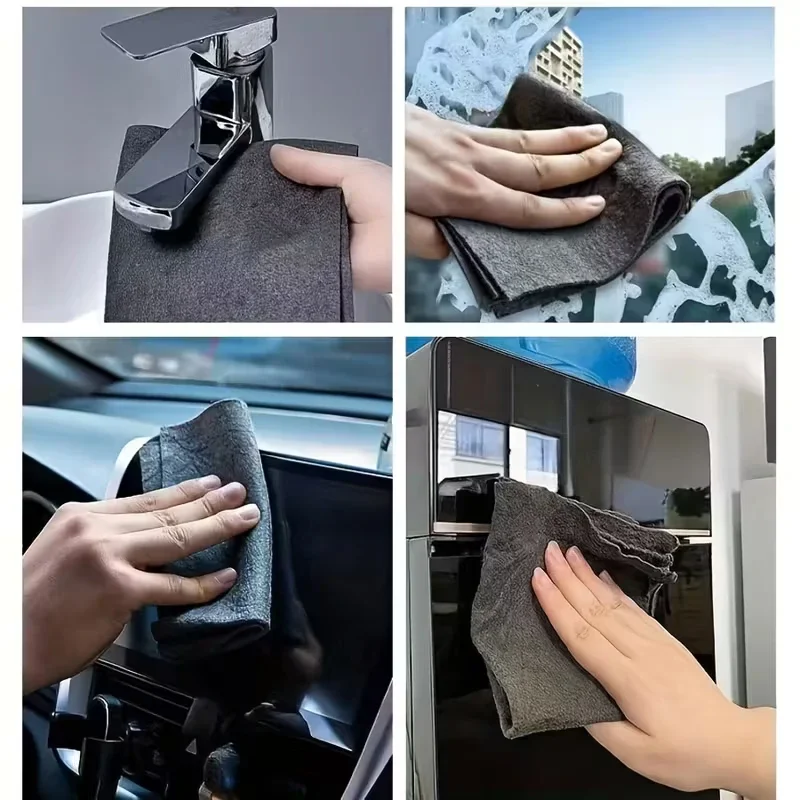 ガラスクリーニング用5ピースマジックマイクロファイバークロスセット