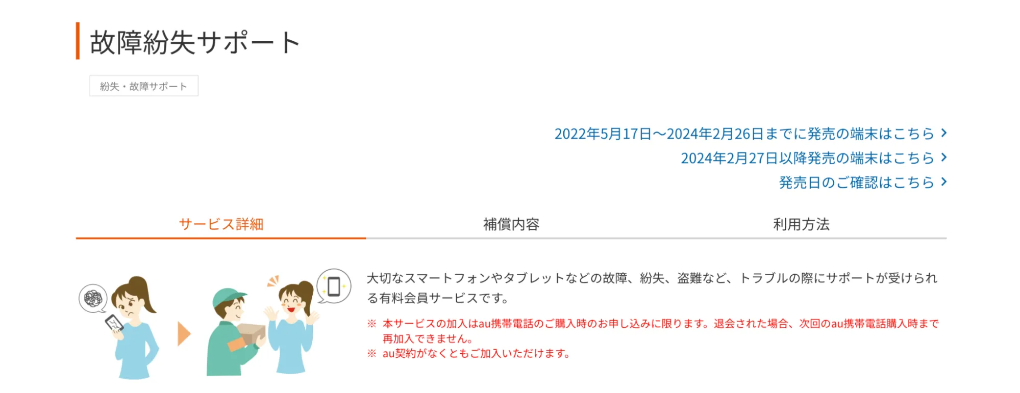 故障紛失サポート