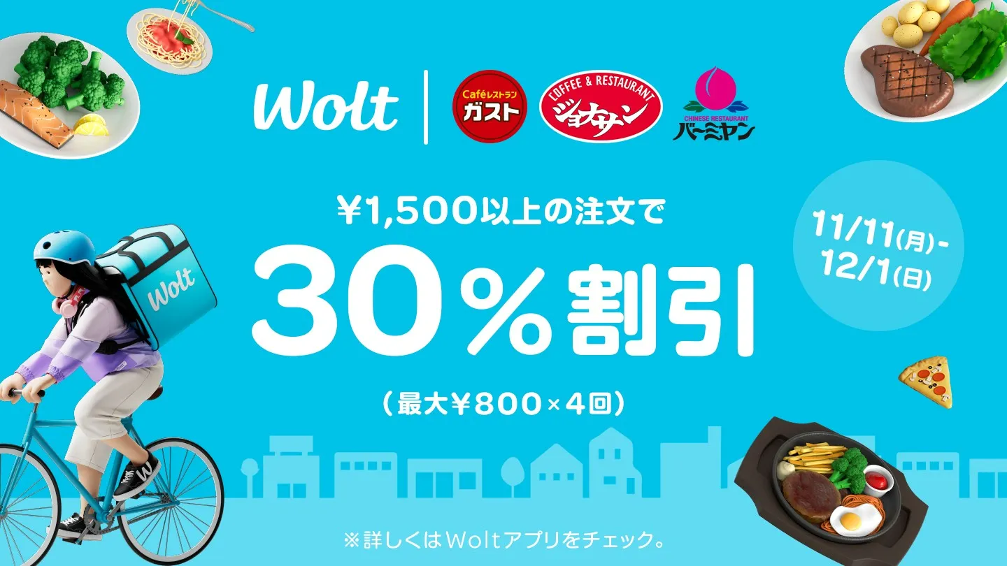 Wolt（ウォルト）クーポン