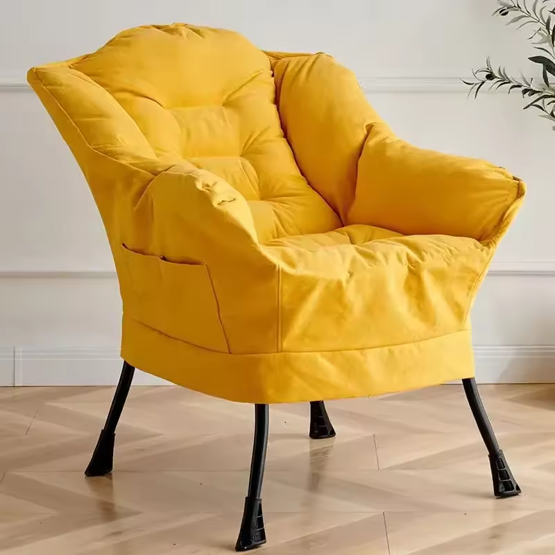 モダンファブリックラウンジチェア