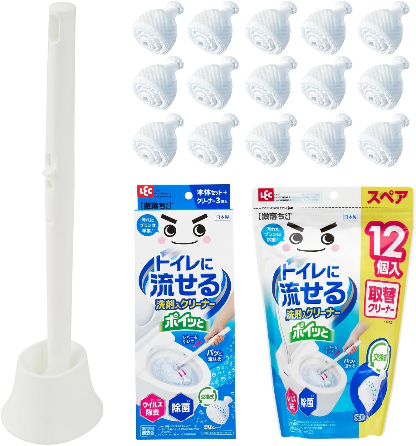 激落ちくん トイレに流せる 洗剤入 クリーナー