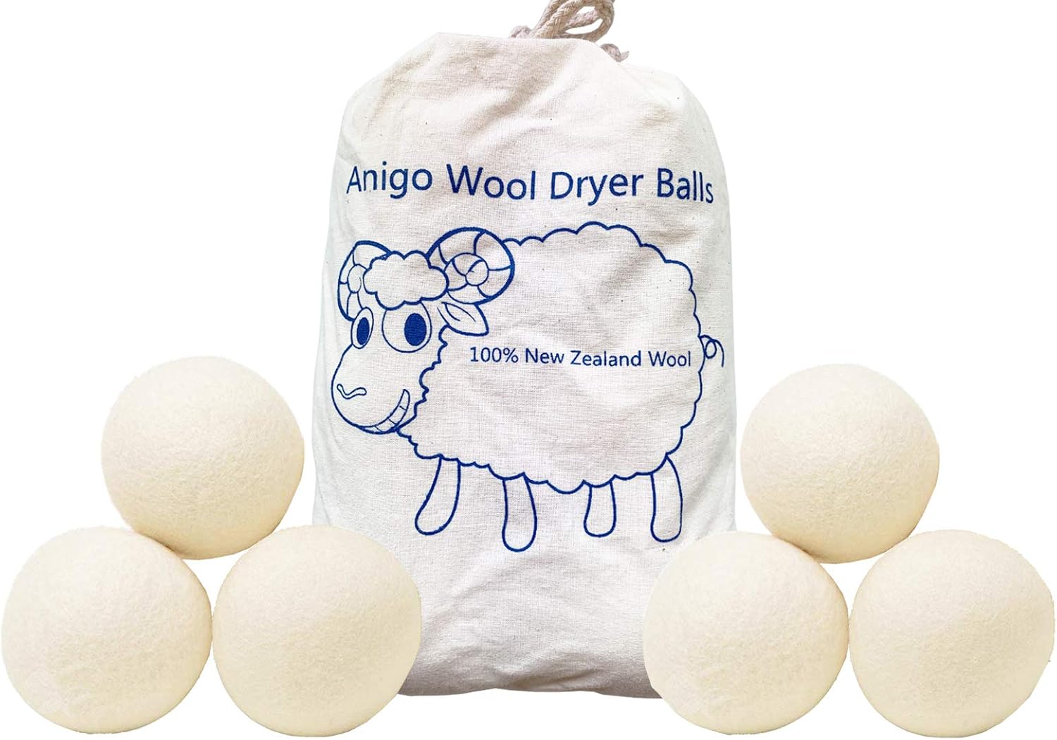 ANIGO ドライヤーボール 乾燥機用ウールボール