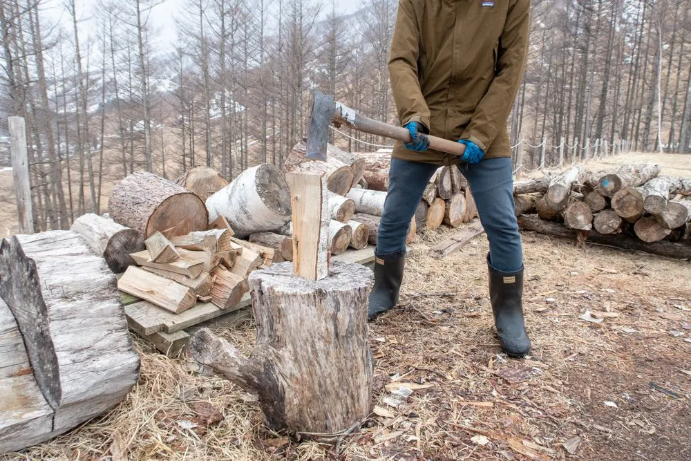 薪割り/姿勢