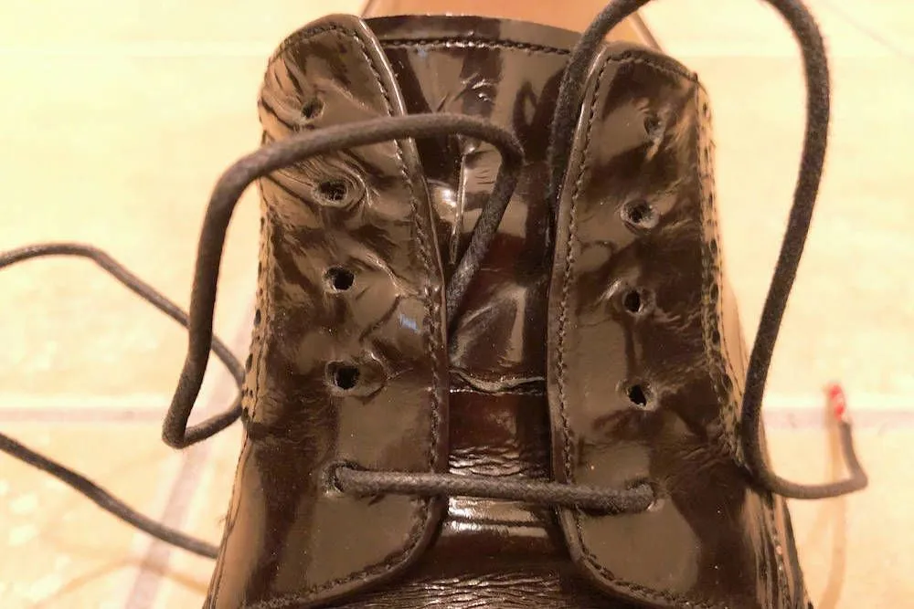 革靴/結び方/シングル/手順