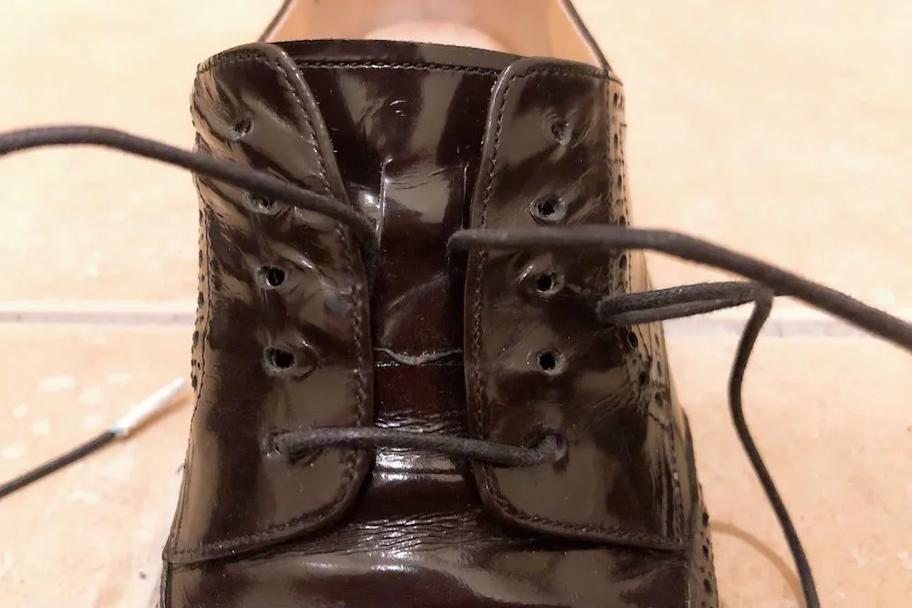 革靴/結び方/パラレル/手順