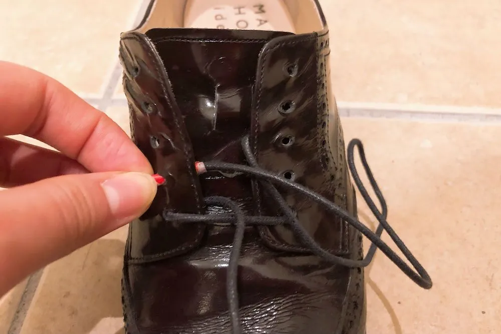 革靴/結び方/パラレル/手順