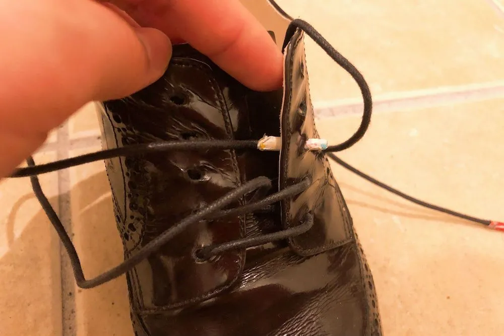 革靴/結び方/パラレル/手順