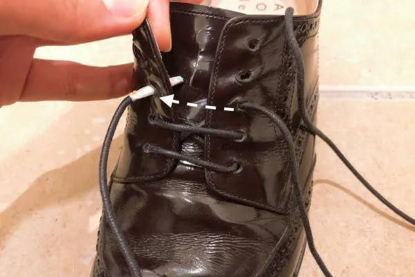 革靴/結び方/パラレル/手順