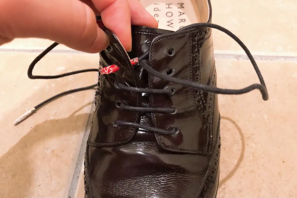 革靴/結び方/パラレル/手順