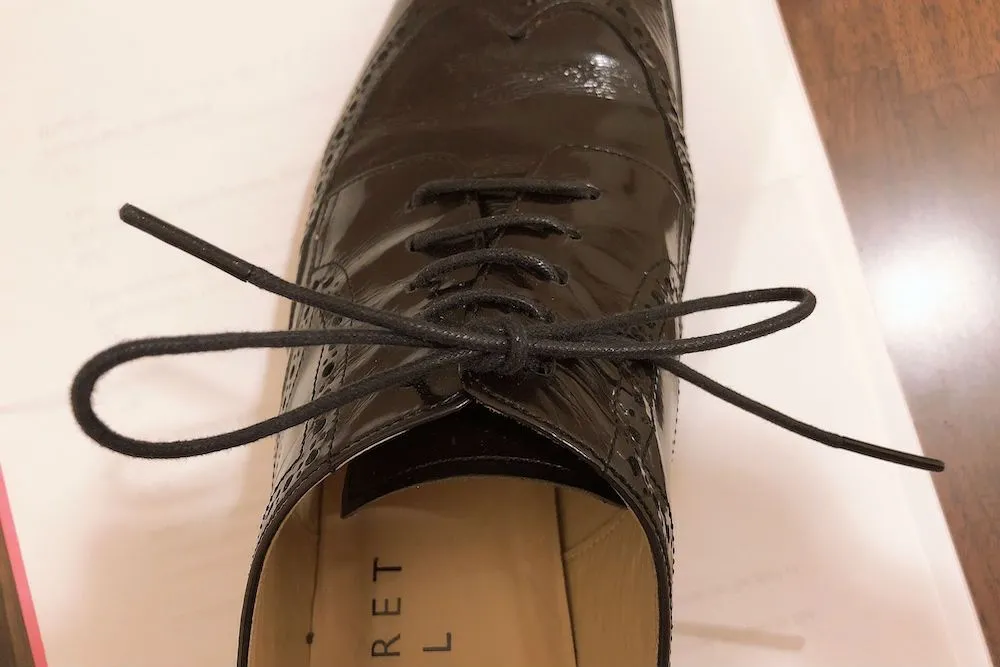 革靴/結び方/イアンノット/手順