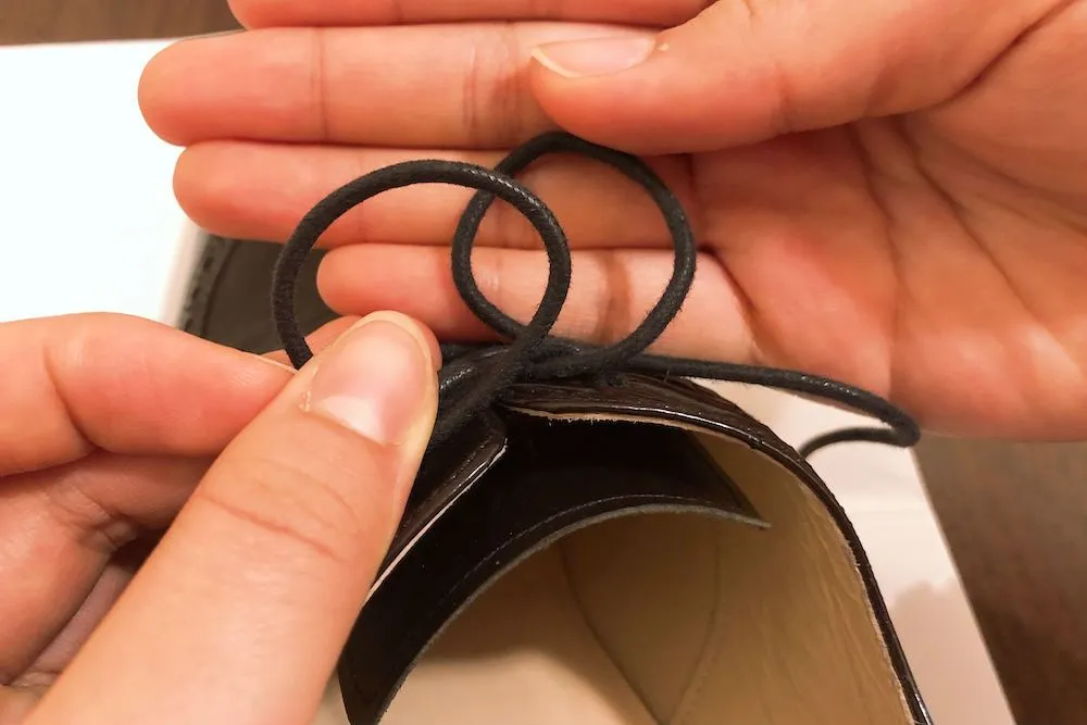 革靴/結び方/イアンノット/手順